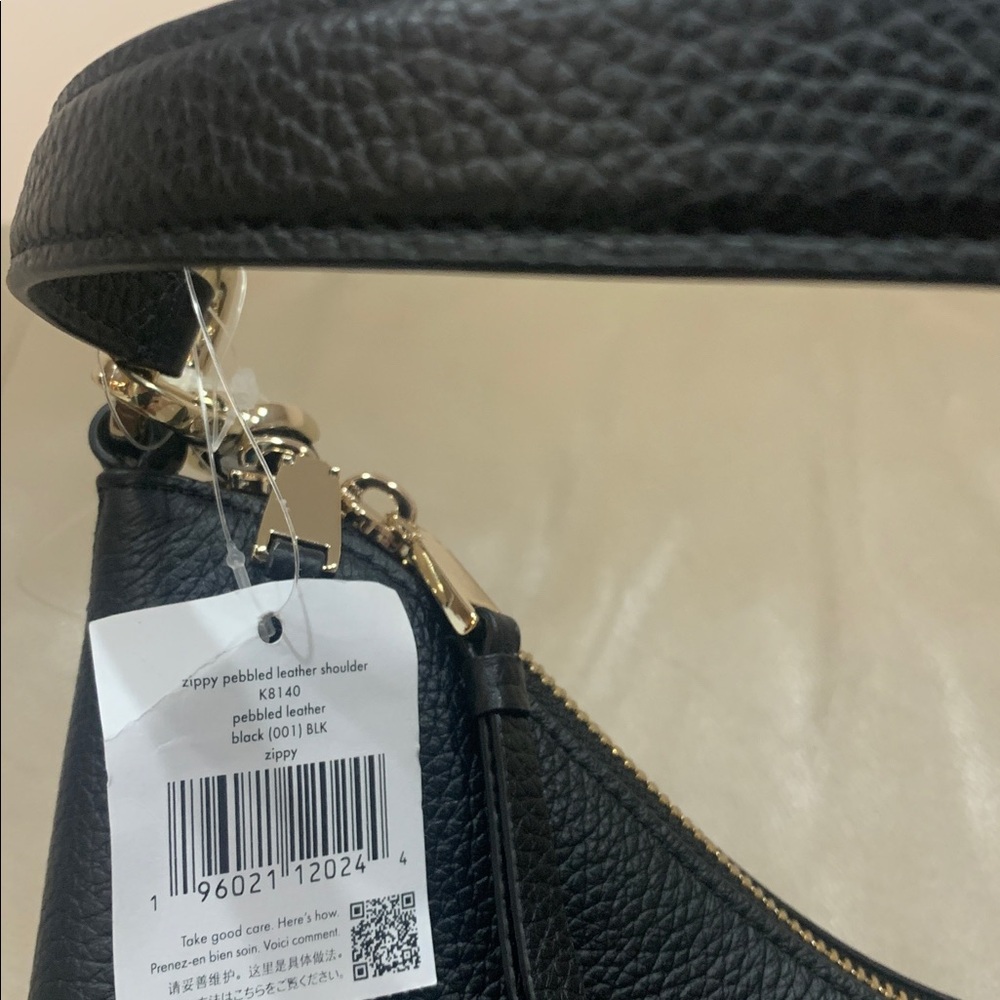 Kate Spade Zippy Black Pebbled Leather Hobo Large bag. - Picture 14 of 14